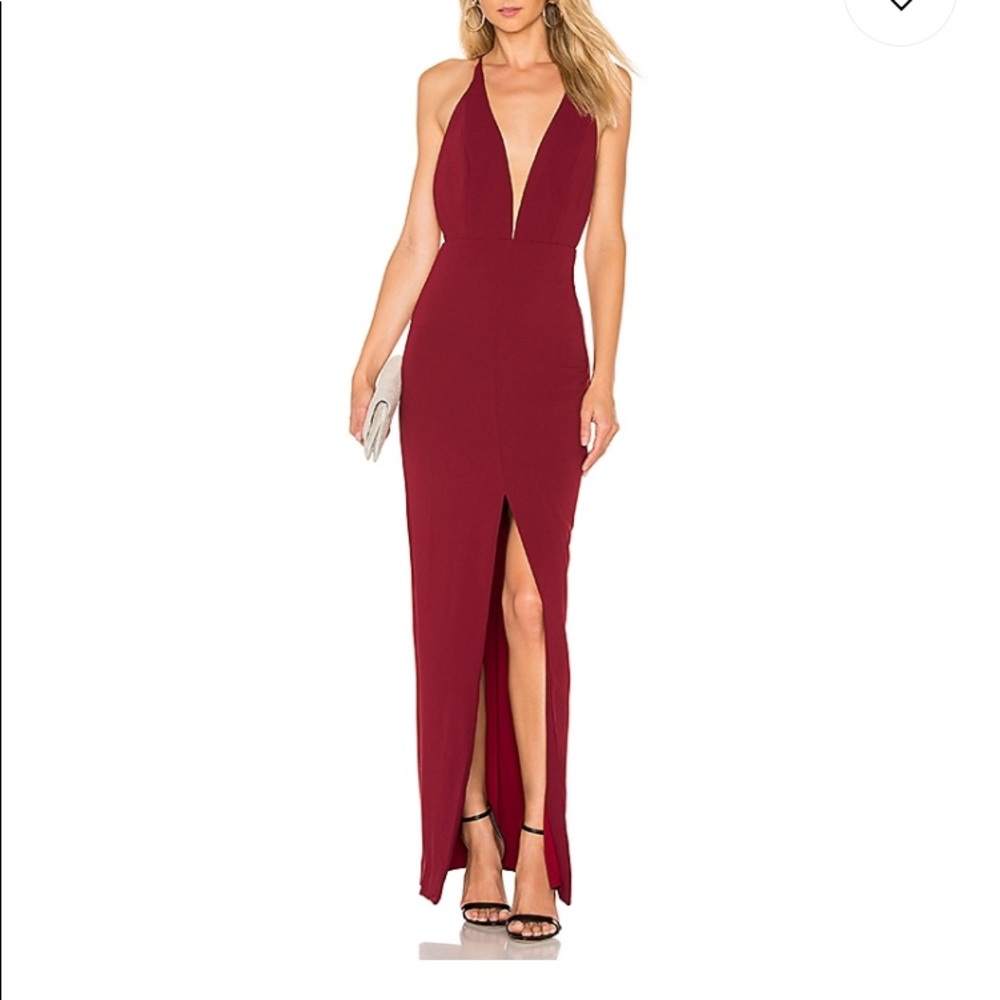 Lovers and friends gown in Pinot noir